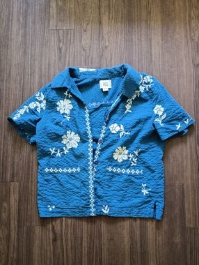 Urban Outfitters BDG Embroidered Hawaiian Shirt